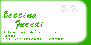 bettina furedi business card