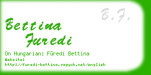 bettina furedi business card